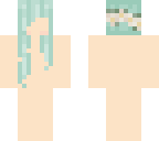 aqua hair with white flower crown