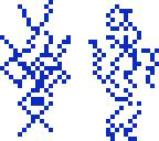 blue and white