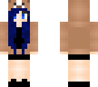 blue haired bear girl