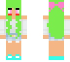 cute girl that has green hair