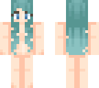 cyan wavy hair