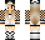 female racecar flagger