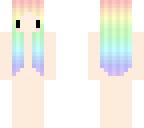 pastel rainbow hair template