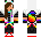rainbow wolf girl