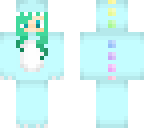 baby dino with green hair