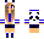 blue panda girl