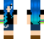 cute blue hair girl