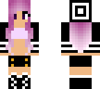 cute girl with purpe hair