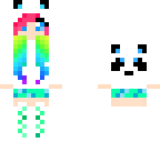 cute panda rainbow girl