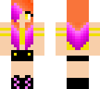 cute red head with pink highlights