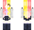 cute yellow and pink haired girl