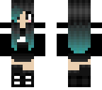 goth girl with blur hair