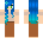 old fashioned blue haired girl