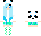 pastel blue panda