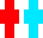 red blue