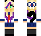 blonde cat girl edit school girl