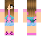 brown hair with blue tips