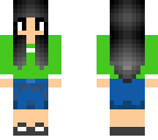 girl with blue shorts