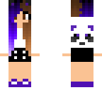 purple and brown panda