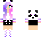 purple and pink panda