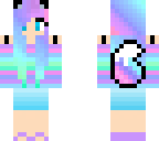 rainbow wolf girl