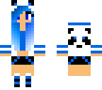  blue panda girl