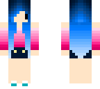 cute blue hair girl pink shirt