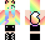 pastel rainbow wolf