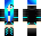 blue hoodie girl