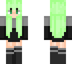 mint green hair