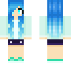 very pretty girl blue hair