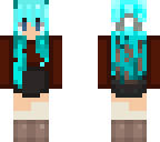 blue hair elsa girl i made for my friends jayda