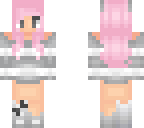 cat girl with short pink hair