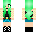 cute green haired girl