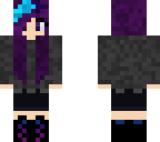 girl with purple and blue hair