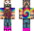 hobo with pink bunny slippers