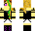 girl with cat ears and green stripe in her hair