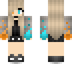 kawaii fire and ice girl with headphones
