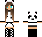panda girl with panda colour boots