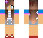 pretty blue and pink summer girl