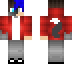 red jacket guy with blue hair
