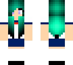 teal haired school girl