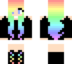 casual rainbow hair