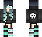 emo goth girl with a skull