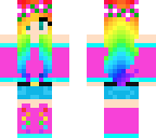 flower headband rainbow hair girl