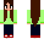 mint shirted girl