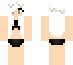 white hair bathing suit