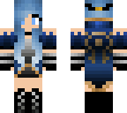 blue dyded girl