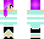 blue white striped cute girl