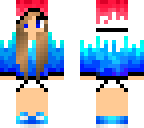 blue and pink girl